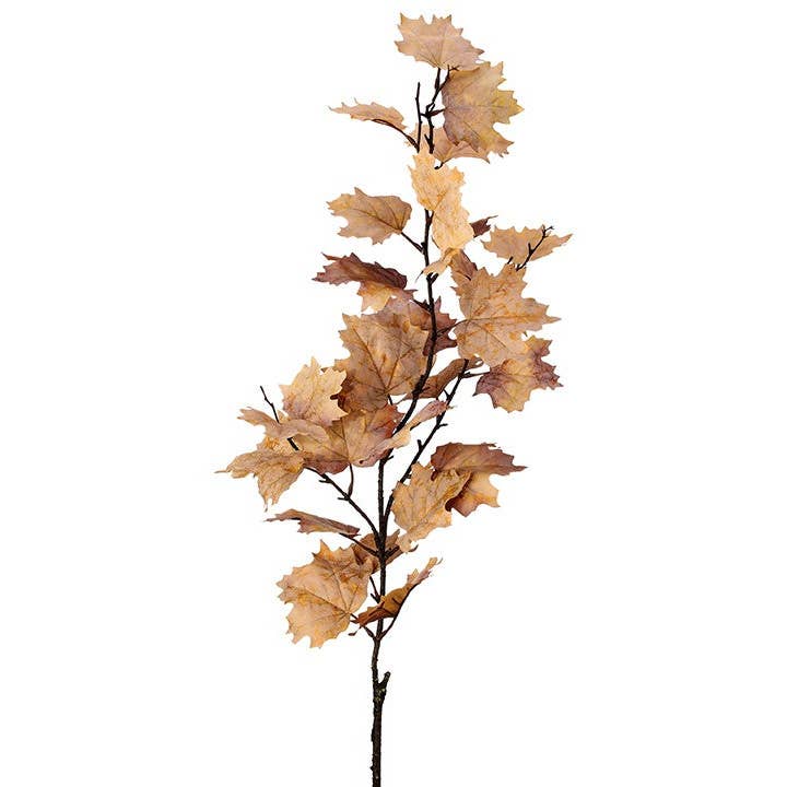 Artificial Vermont Maple Leaf Autumn Spray- Cream/Brown, 47" - TheBOX