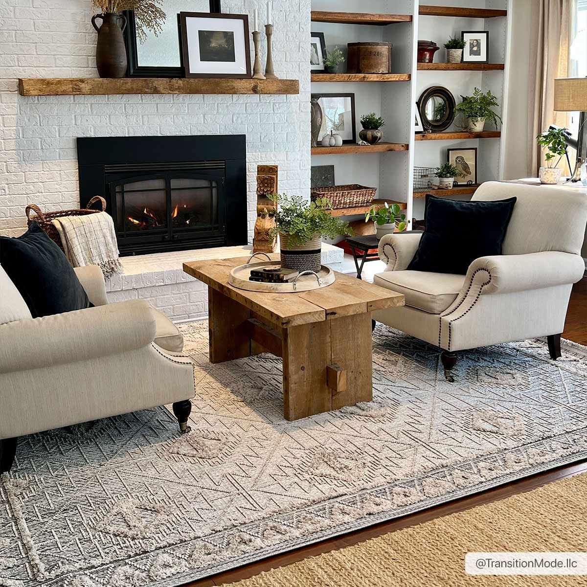 Agoo High-Low Pile Rustic Rug - TheBOX