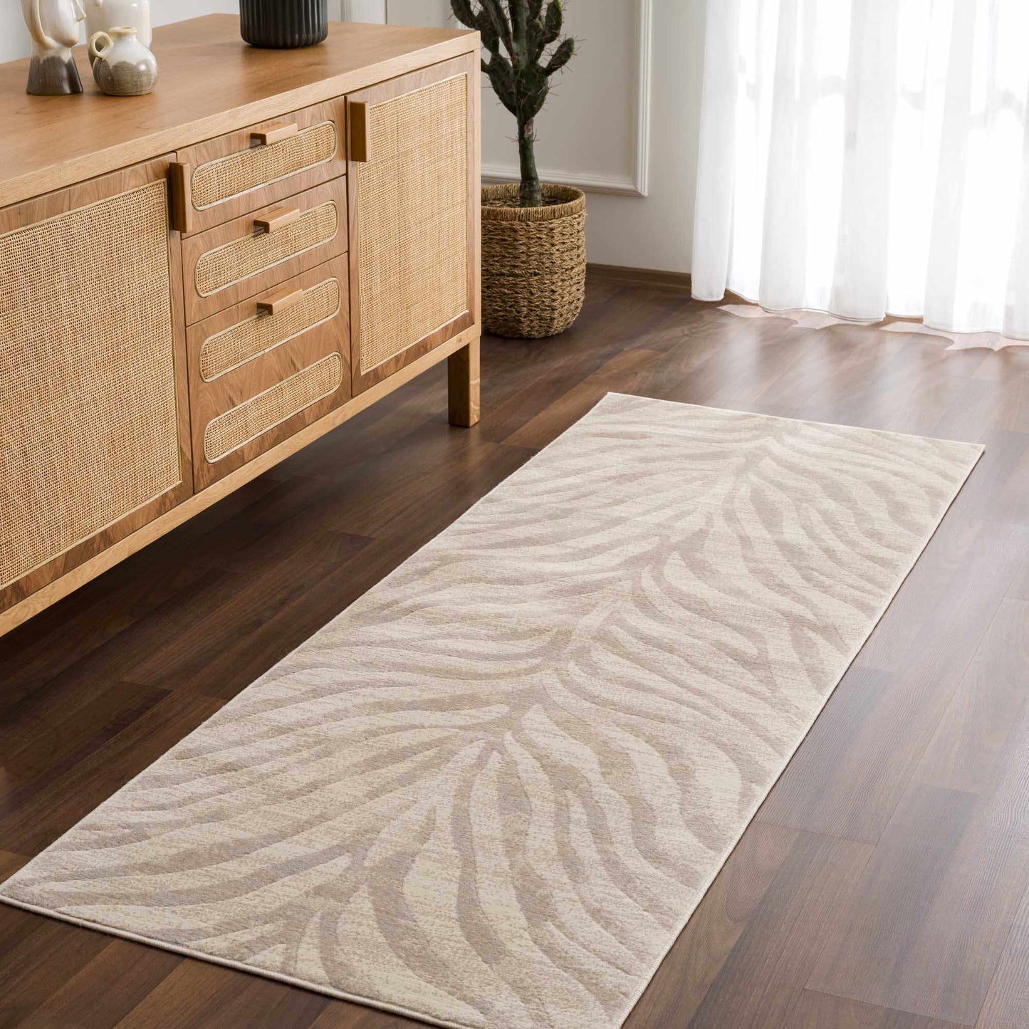 Beige Manteca Zebra Print Area Rug - TheBOX