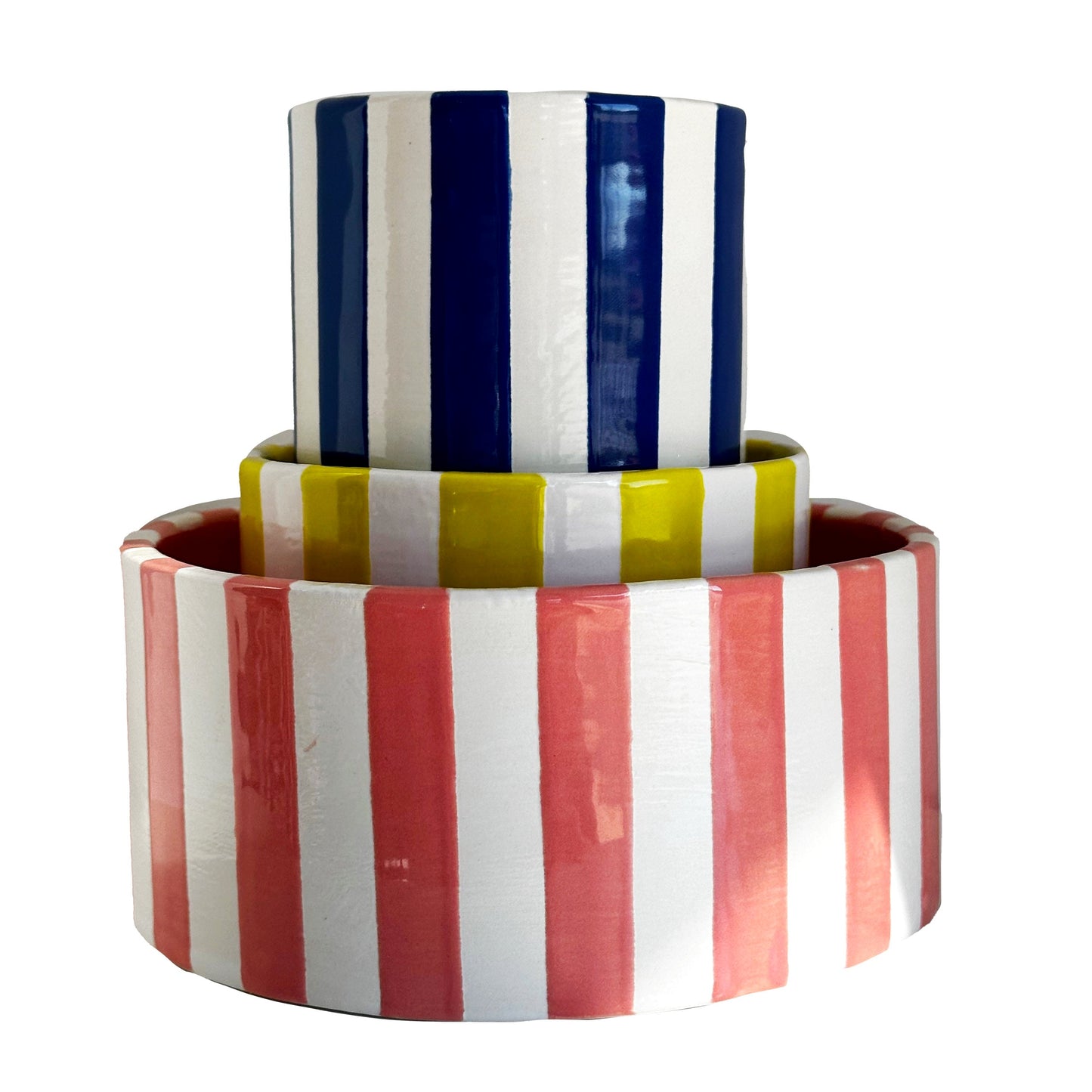 Big Top Stripes Handpoured Candle & Vase - TheBOX