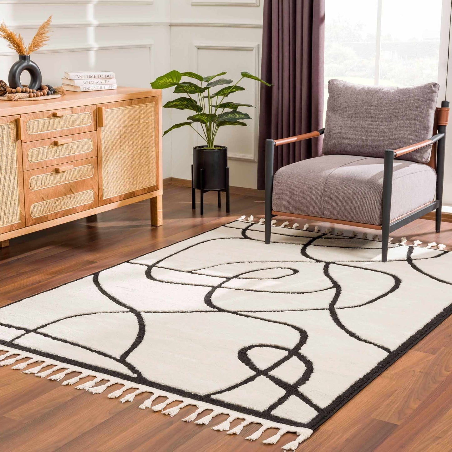 Azana Black & White Area Rug - TheBOX
