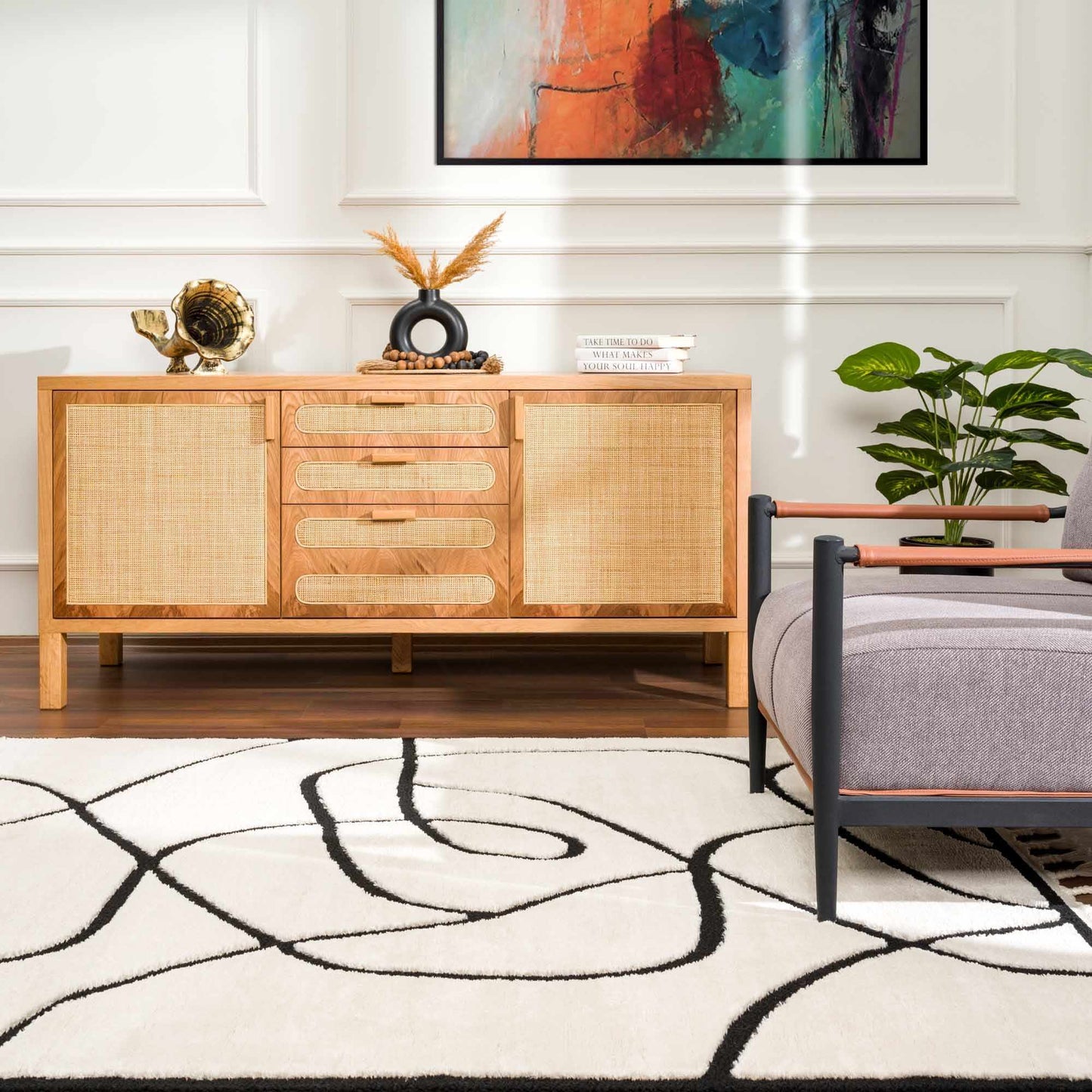 Azana Black & White Area Rug - TheBOX