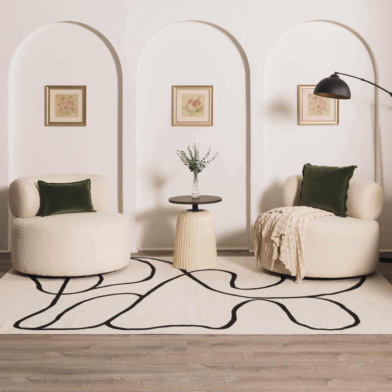Eilir Modern Low Profile Boho Rug - TheBOX