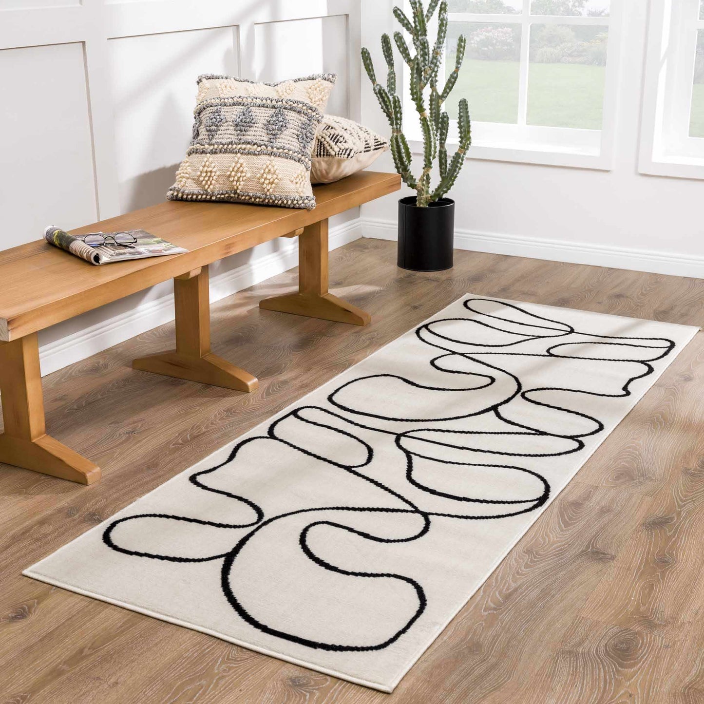 Eilir Modern Low Profile Boho Rug - TheBOX