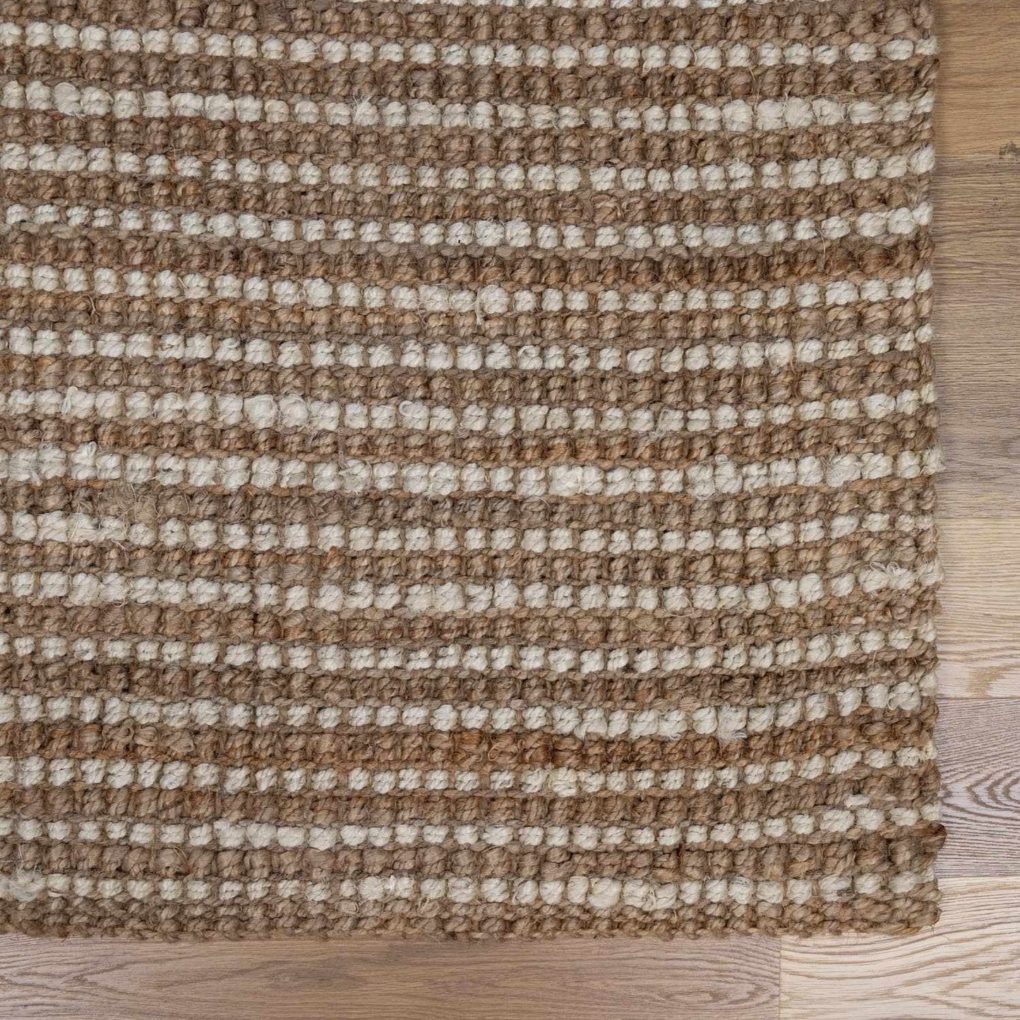 Ambel Tan&Brown Jute Rug - TheBOX