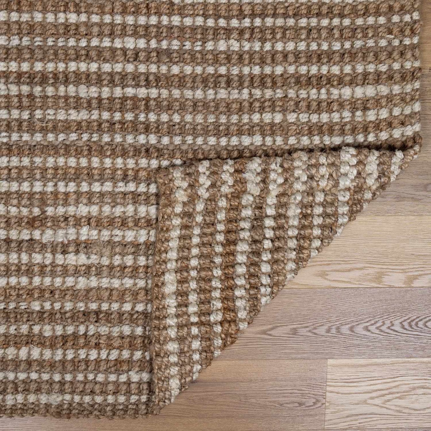Ambel Tan&Brown Jute Rug - TheBOX