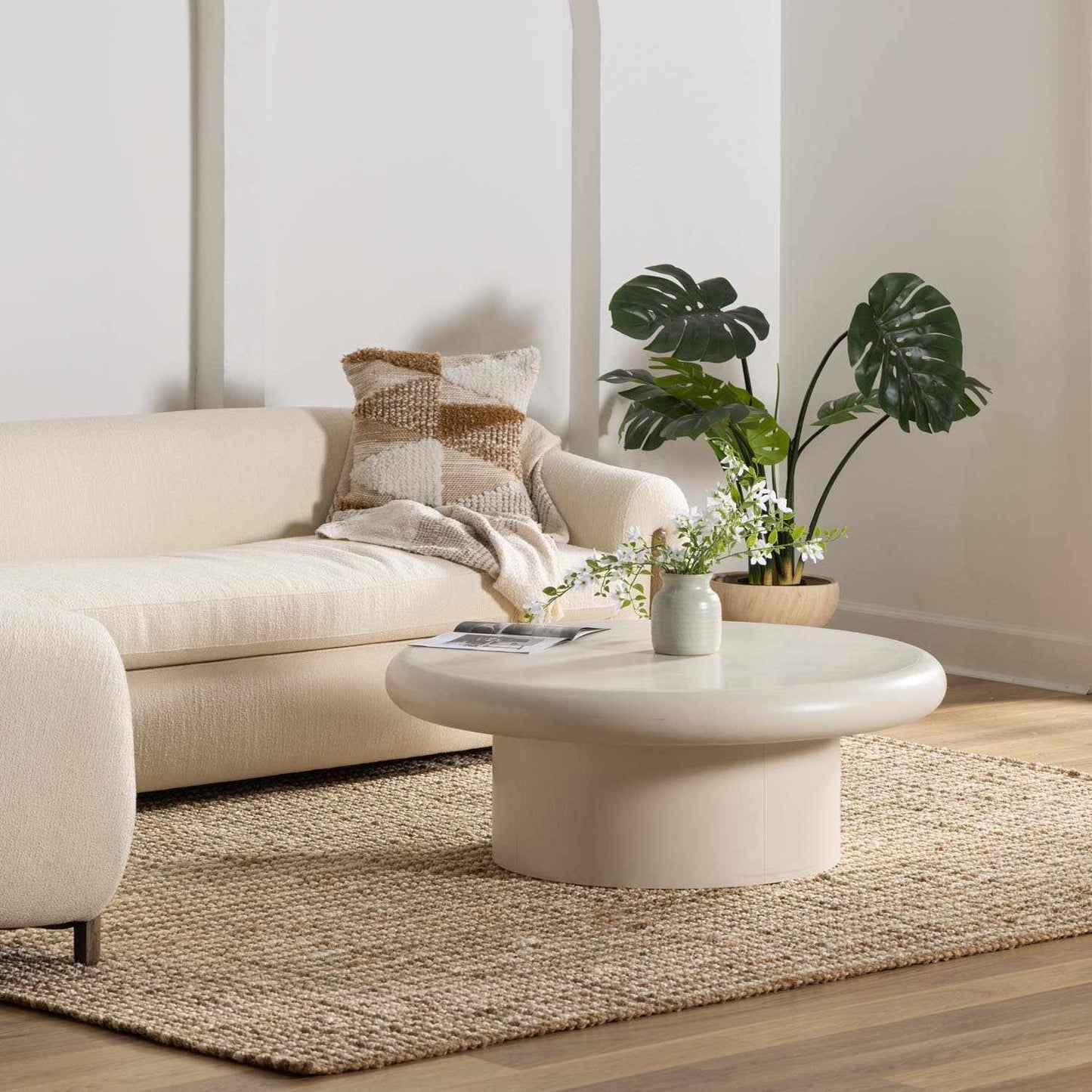 Ambel Tan&Brown Jute Rug - TheBOX