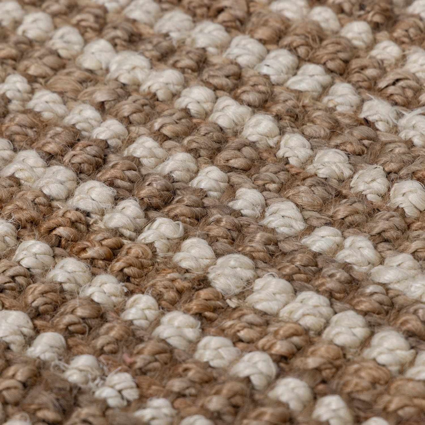 Ambel Tan&Brown Jute Rug - TheBOX
