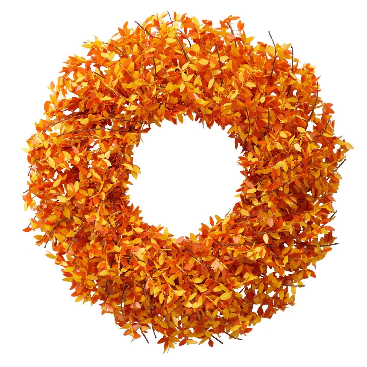 24” Harvest Fall Pre-Lit Wreath with 100 Micro Dot LED lightss - TheBOX
