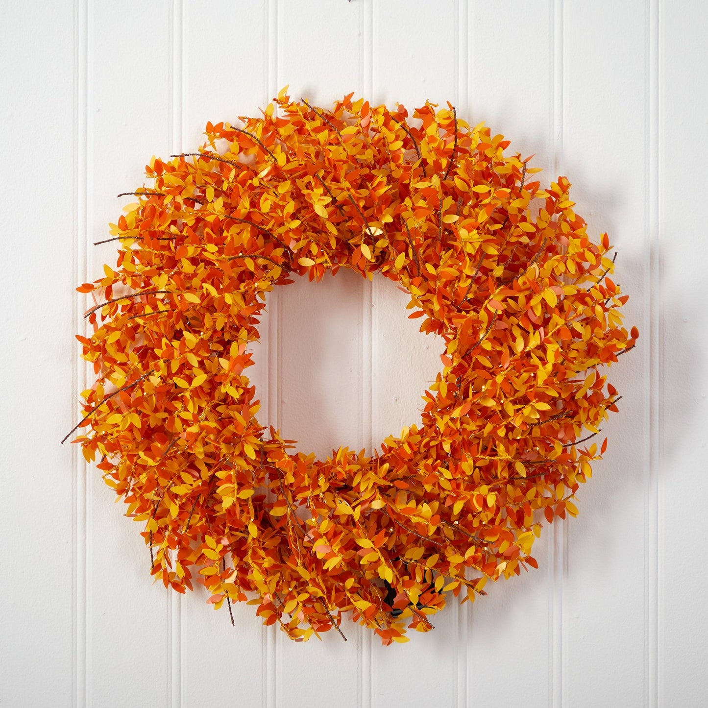 24” Harvest Fall Pre-Lit Wreath with 100 Micro Dot LED lightss - TheBOX