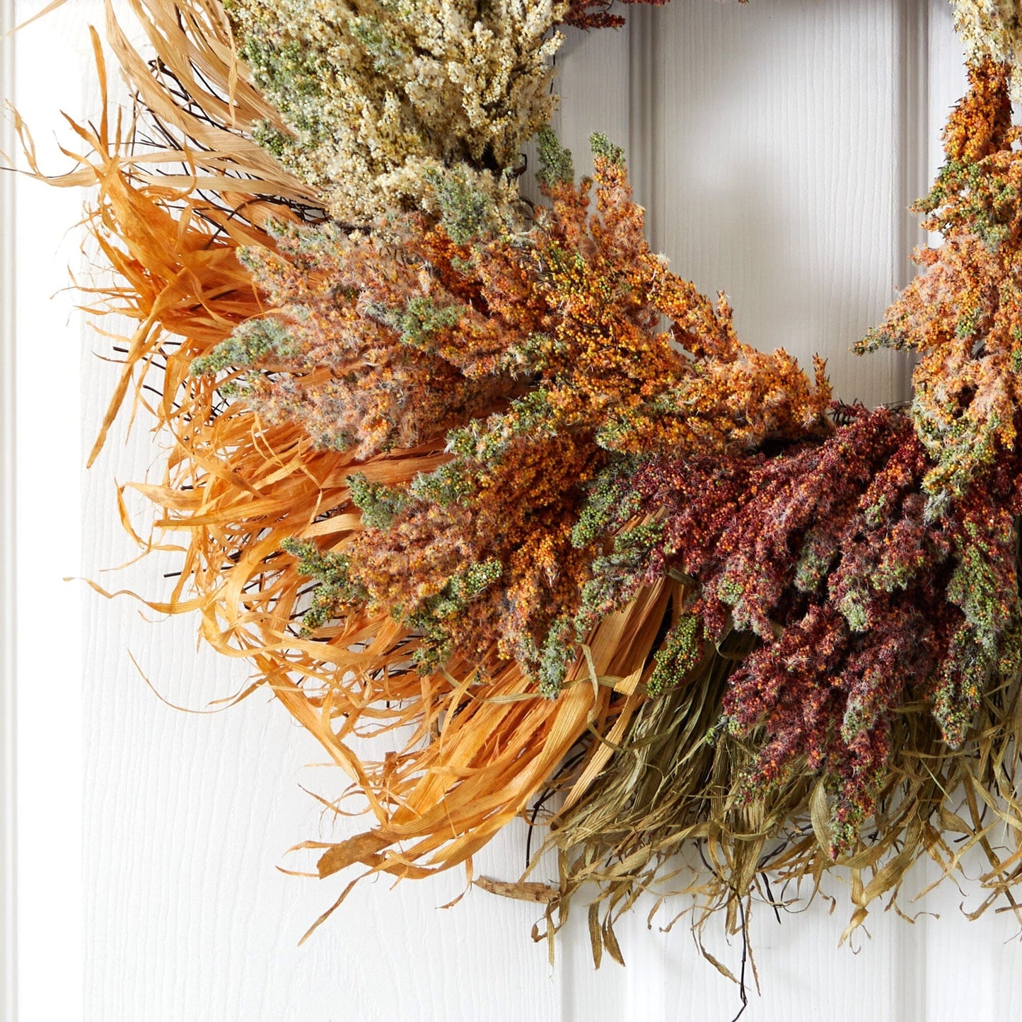 26” Fall Sorghum Harvest Autumn Artificial Wreath - TheBOX