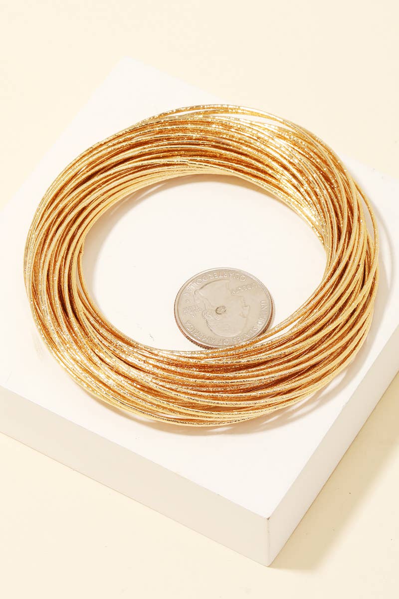 Golden Glow Stackable Bangle Set - TheBOX