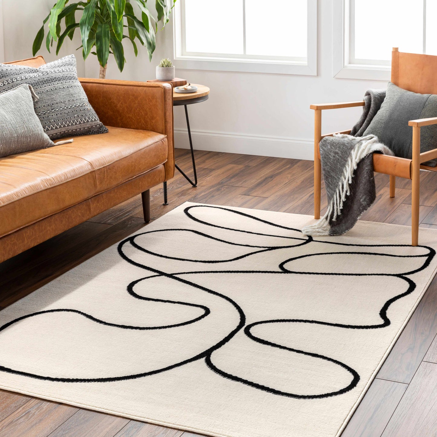 Eilir Modern Low Profile Boho Rug - TheBOX