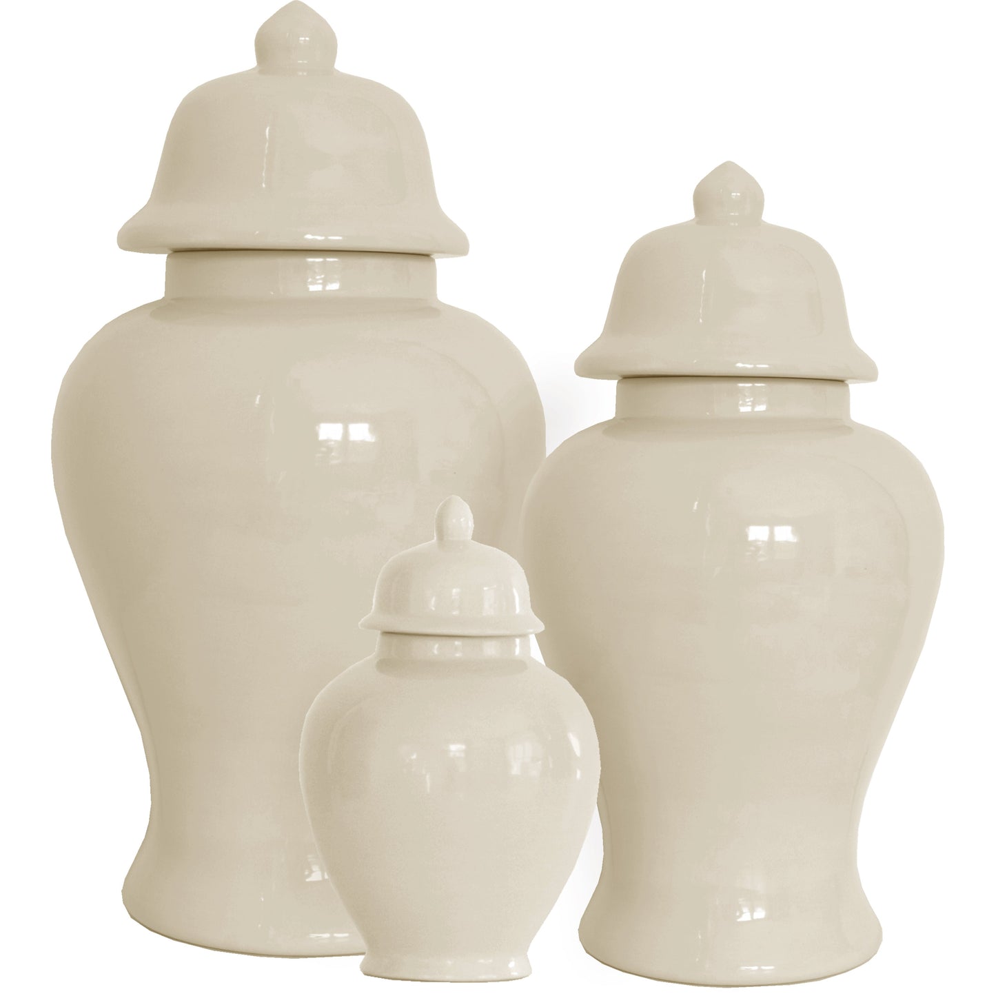 Beige Ginger Jars - TheBOX
