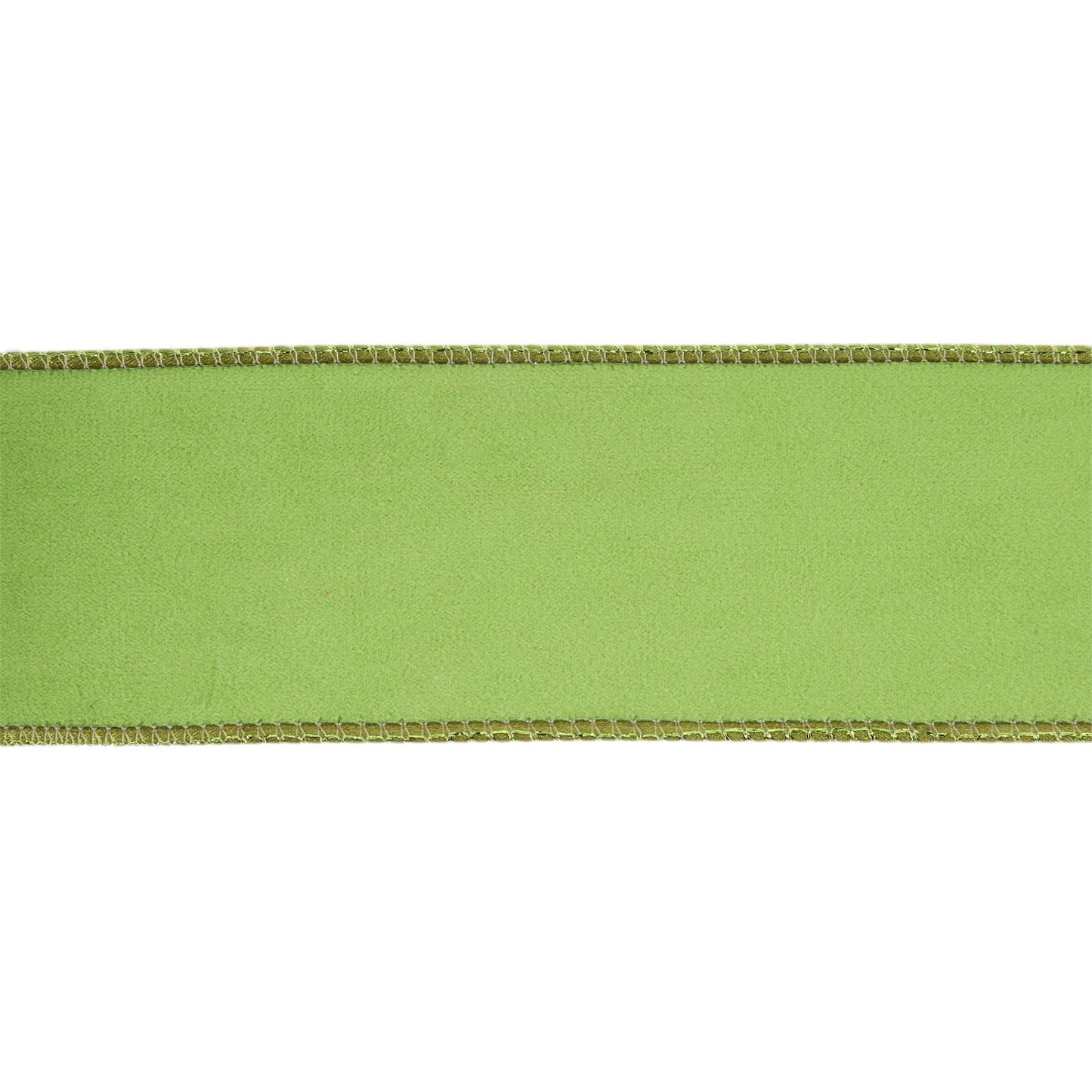 2 1/2" Reversible Classic Velvet Wired Ribbon | Lime/Shimmer Lime | 10 Yard Roll - TheBOX
