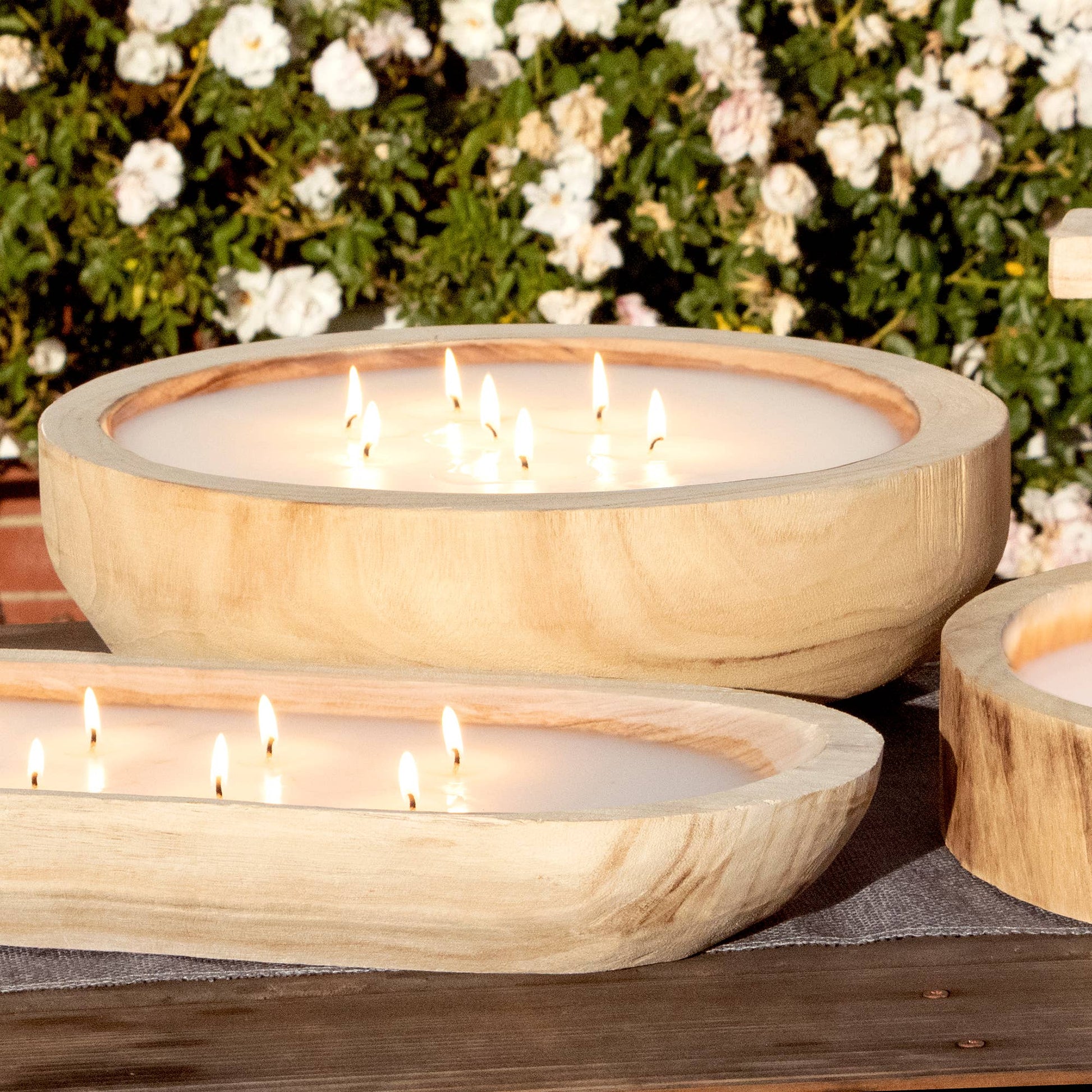 Paulownia Wood Round Candle - TheBOX