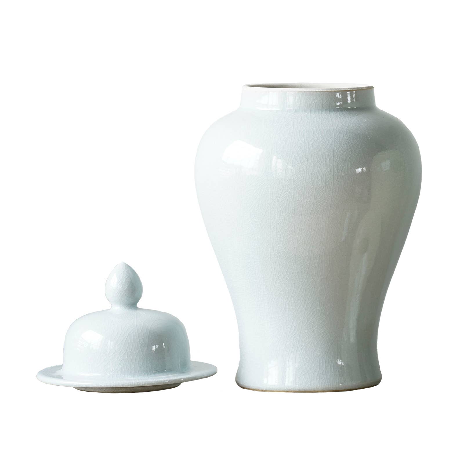Jingdezhen Porcelain Crackle Glaze Temple Jar - TheBOX