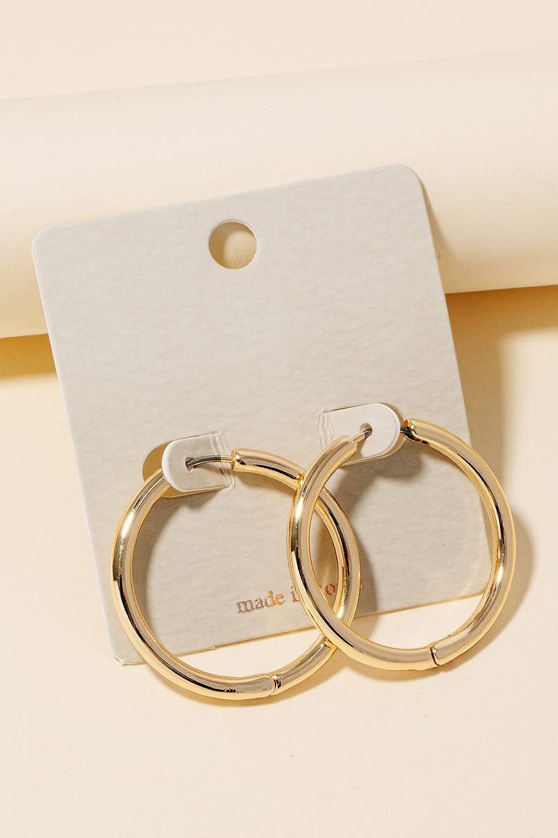 Classic Everyday Gold Hoop Earrings - TheBOX