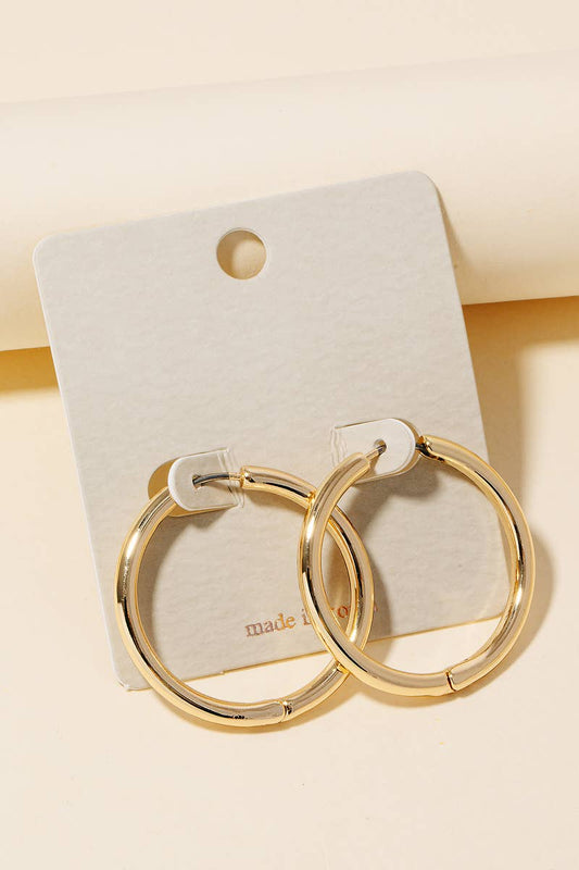 Classic Everyday Gold Hoop Earrings - TheBOX