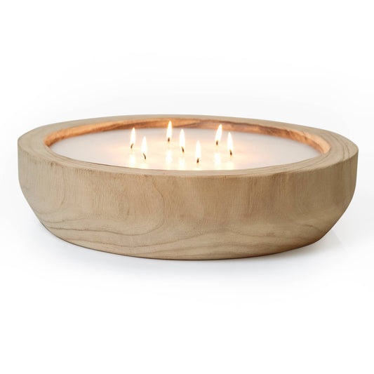 Paulownia Wood Round Candle - TheBOX