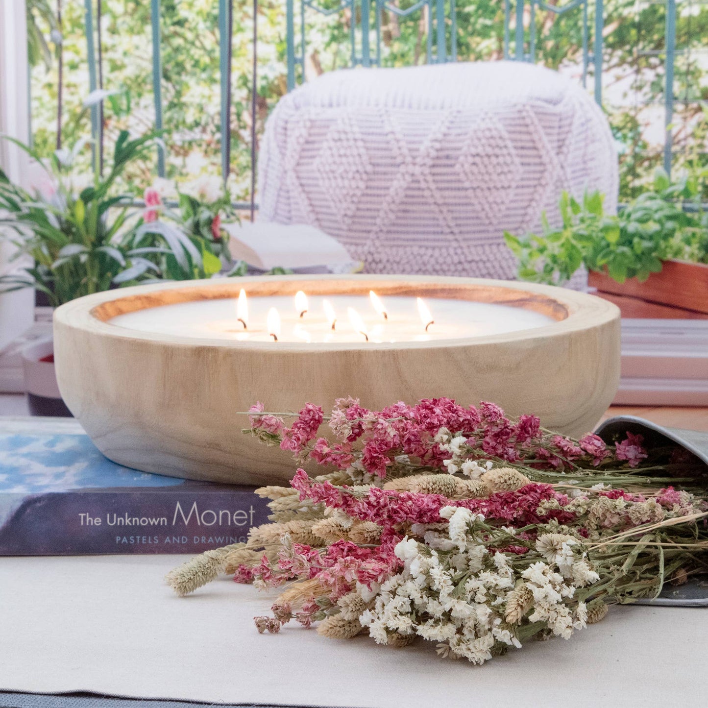 Paulownia Wood Round Candle - TheBOX