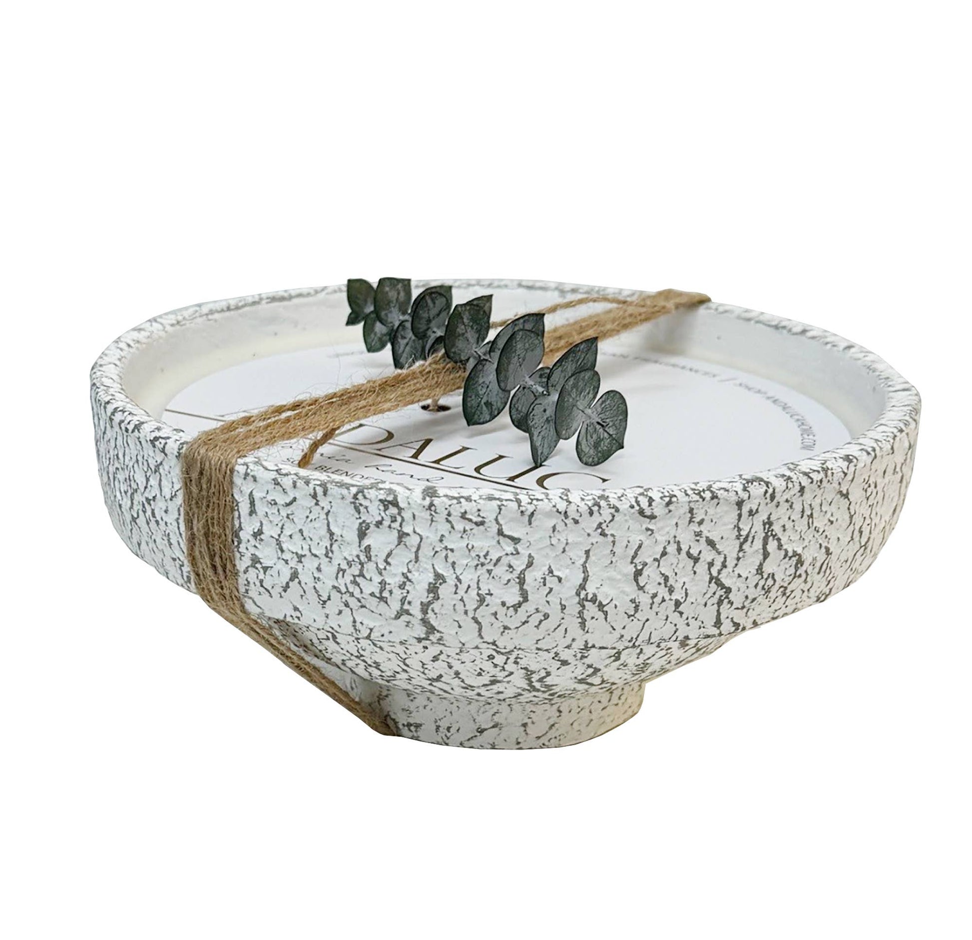 Rustic Earthenware Pedestal Candle: Palo Santo Fragrance - TheBOX
