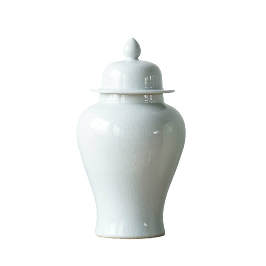 Jingdezhen Porcelain Crackle Glaze Temple Jar - TheBOX