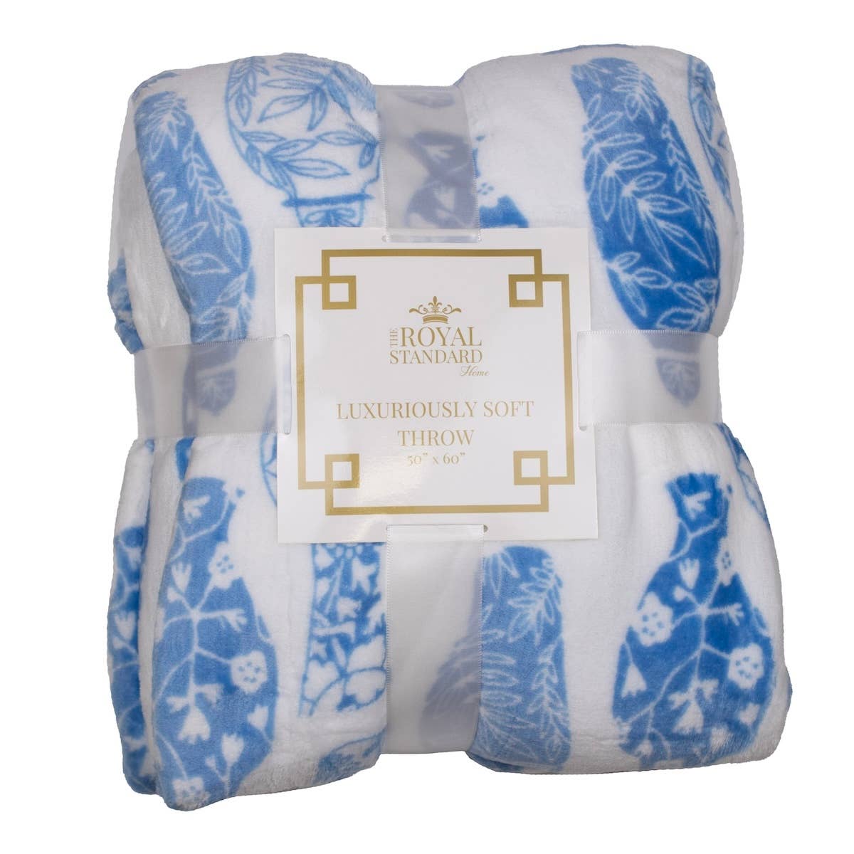 Claire Chinoiserie Throw   Blue/White   50x60 - TheBOX