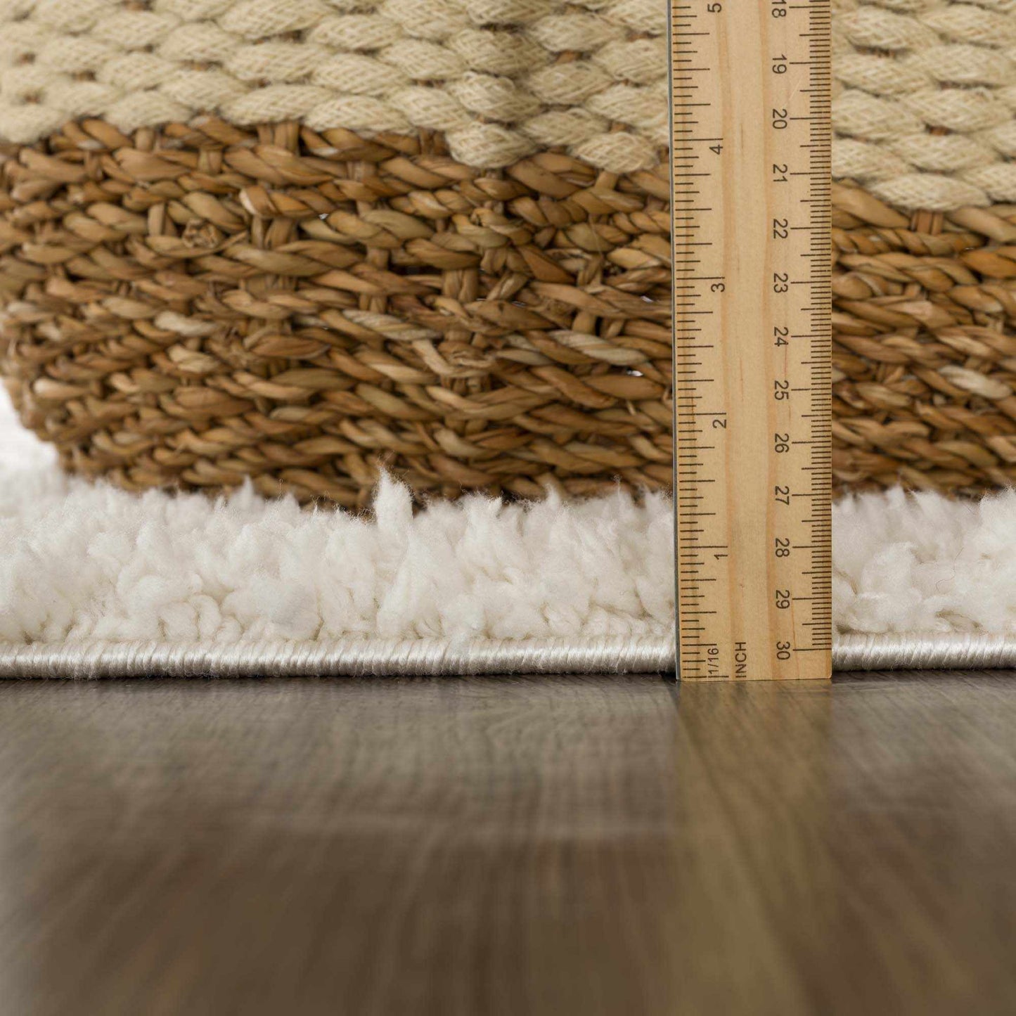 Chaia Dotted Cream & Brown Plush Rug - TheBOX