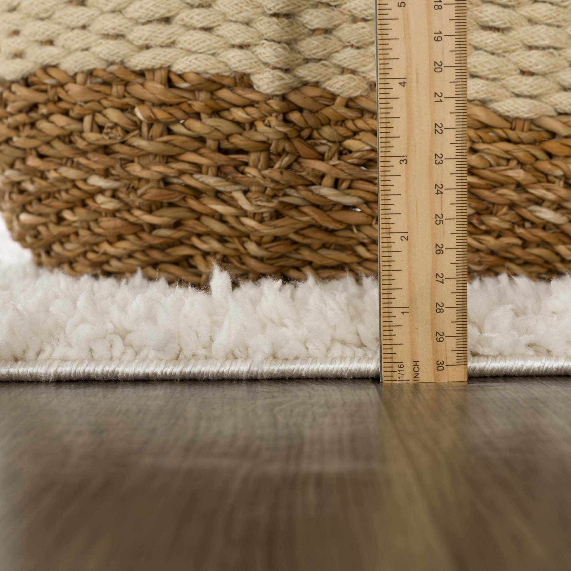 Chaia Dotted Cream & Brown Plush Rug - TheBOX
