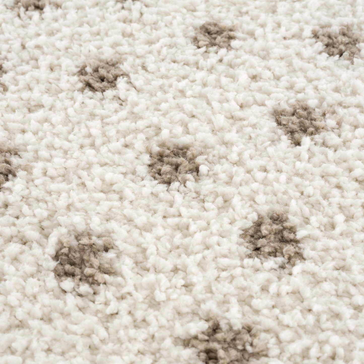 Chaia Dotted Cream & Brown Plush Rug - TheBOX