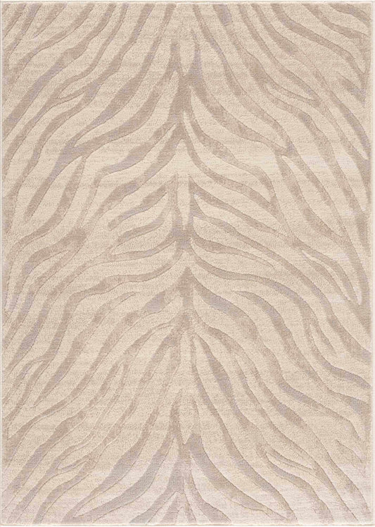 Beige Manteca Zebra Print Area Rug - TheBOX