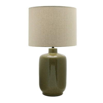 TABLE LAMP 27.5”H CERAMIC/LINEN - TheBOX