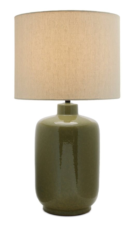 TABLE LAMP 27.5”H CERAMIC/LINEN - TheBOX