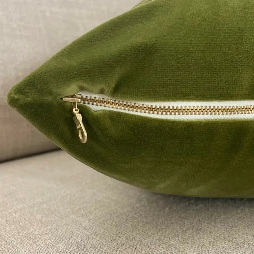 Nia Green Velvet Designer Pillow - TheBOX