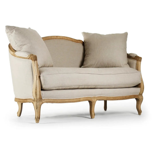 Natural Linen Maison Settee - TheBOX