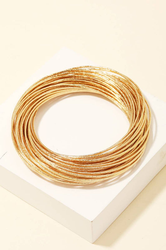 Golden Glow Stackable Bangle Set - TheBOX