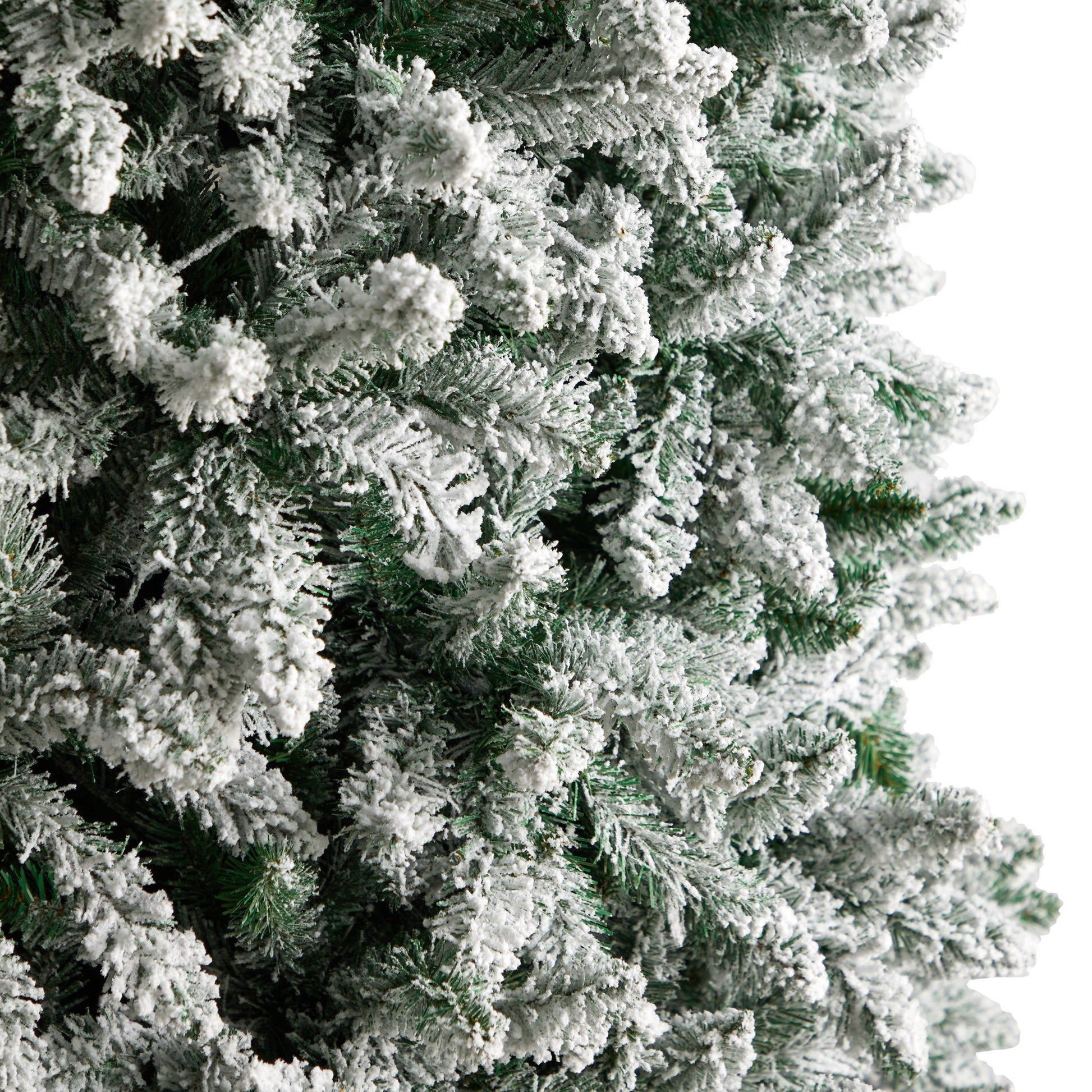 10’ Slim Flocked Montreal Fir Artificial Christmas Tree - TheBOX