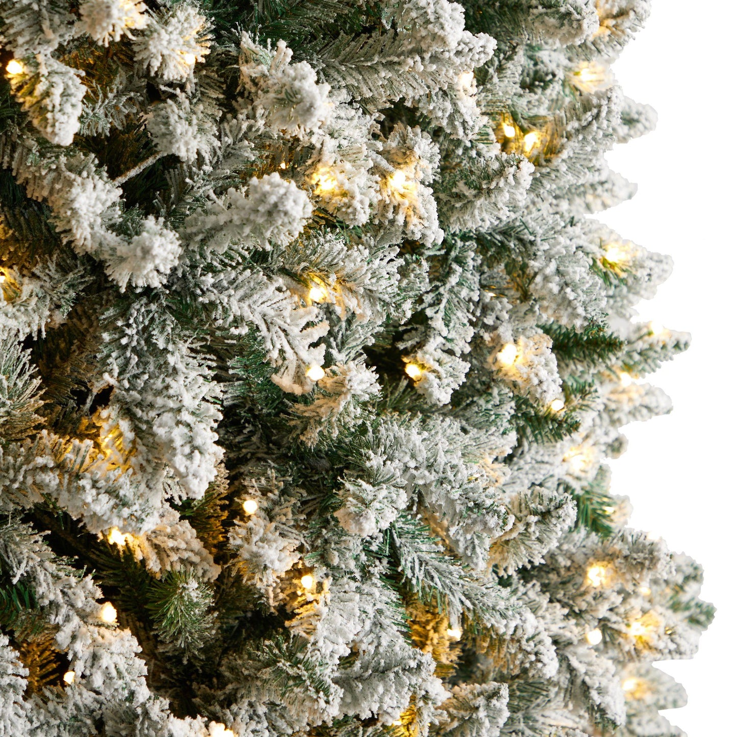 10’ Slim Flocked Montreal Fir Artificial Christmas Tree - TheBOX