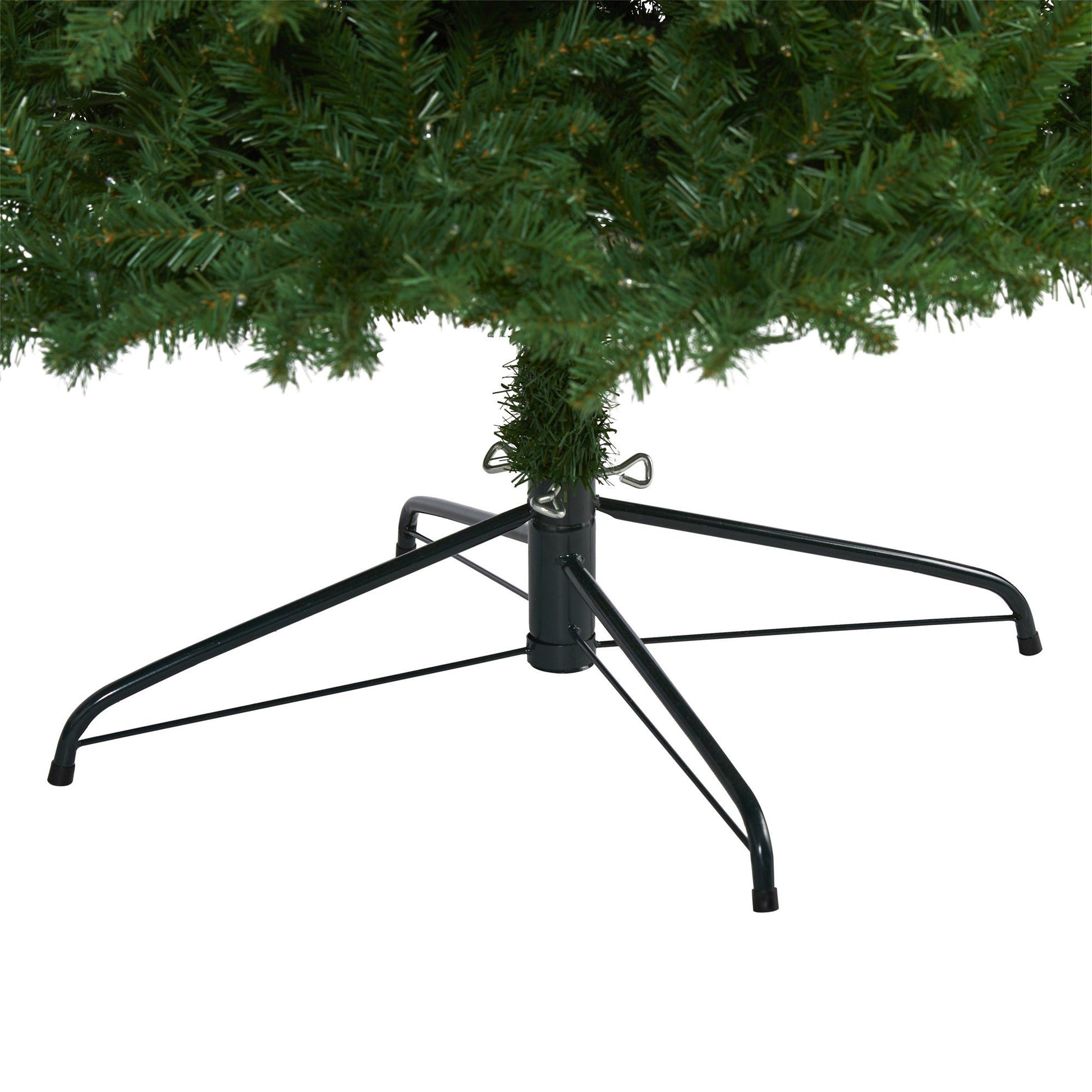 10’ Slim Green Mountain Pine Artificial Christmas Tree with 800 Clear LED Lights - TheBOX