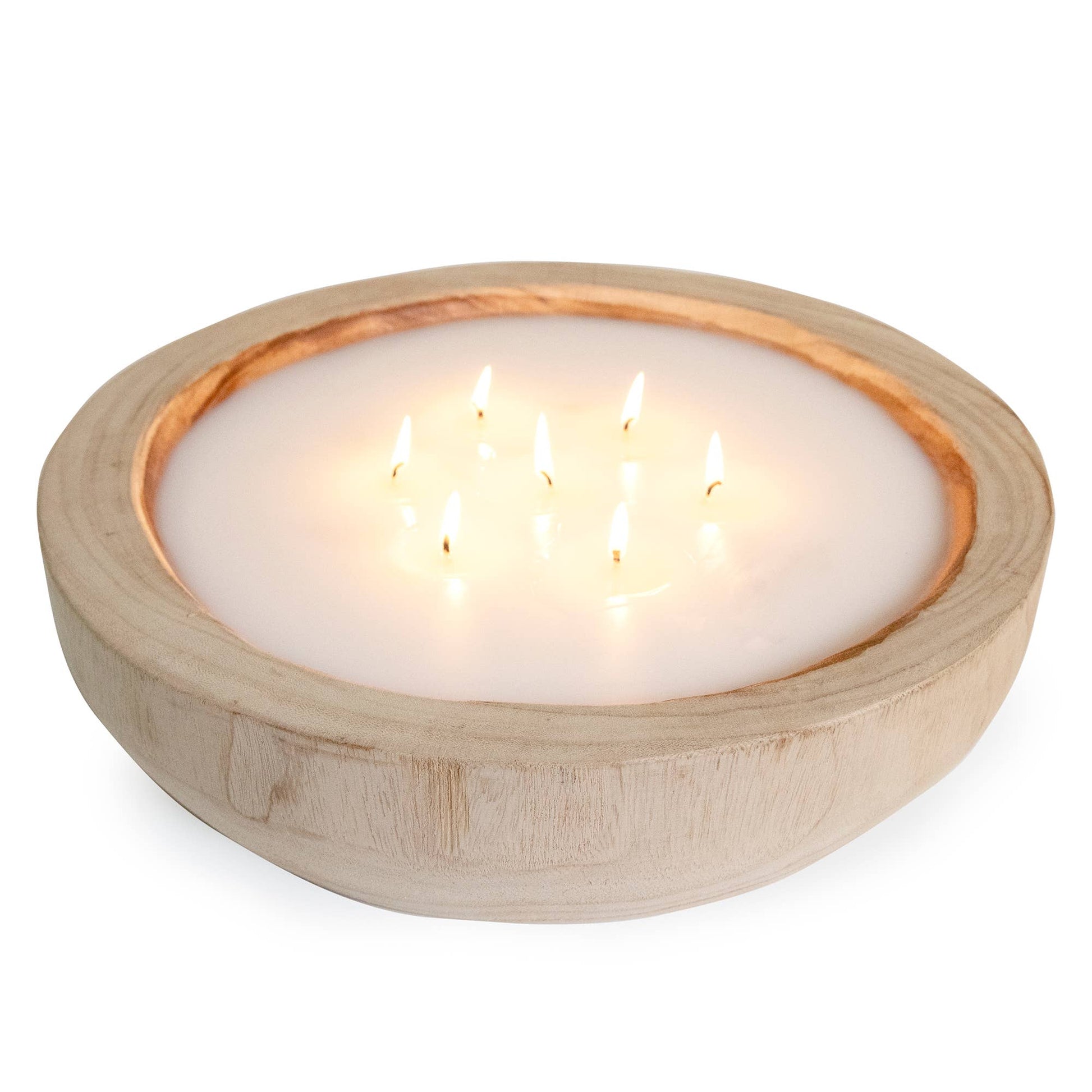 Paulownia Wood Round Candle - TheBOX