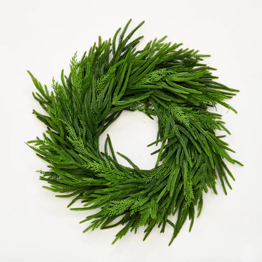 25" Cedar/ Norfolk  Wreath on Natural Twig Base - TheBOX