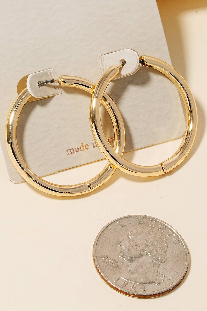 Classic Everyday Gold Hoop Earrings - TheBOX