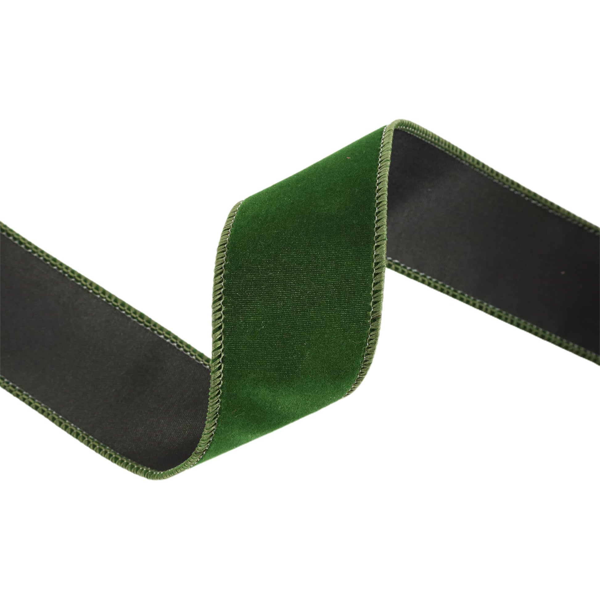 Creative use of 1 1/2" Wired Velvet Spruce Ribbon in a decorative setting, demonstrating effortless styling.
