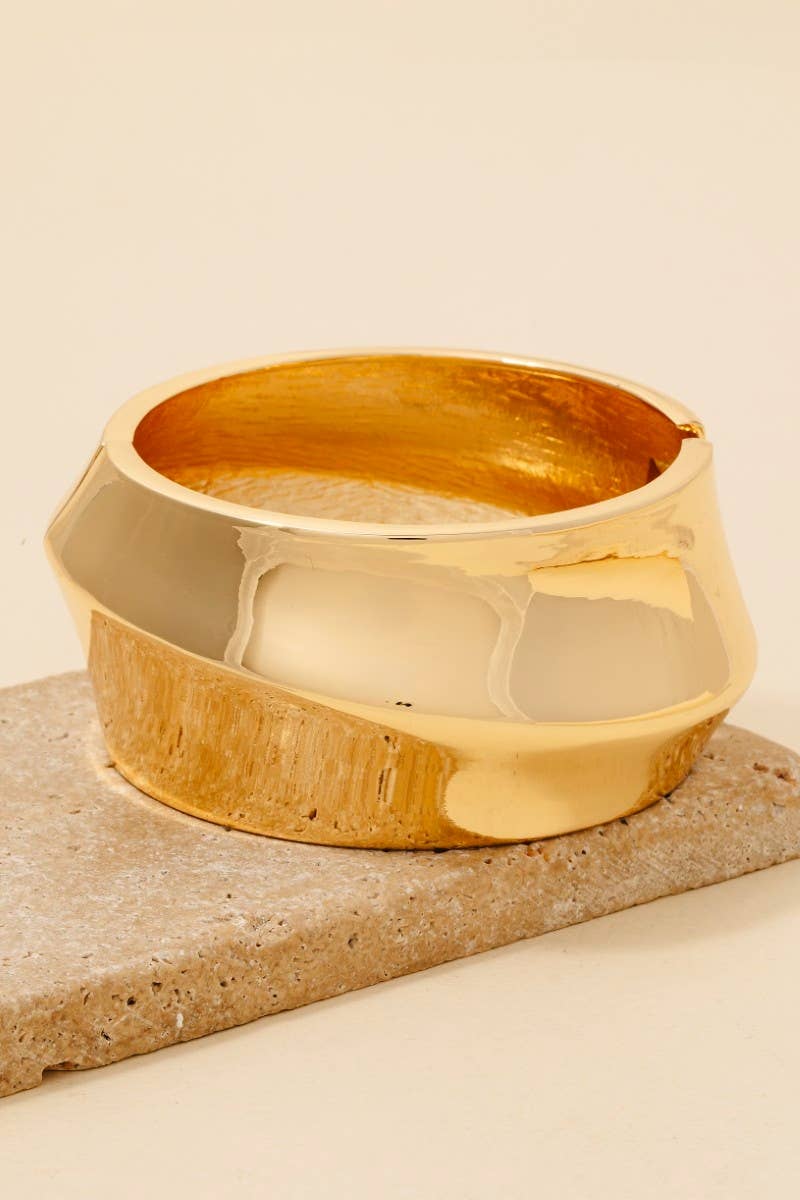 Bold Statement Metal Cuff Bracelet – Gold or Silver - TheBOX