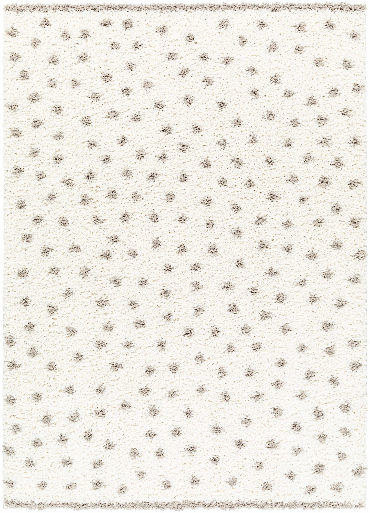 Chaia Dotted Cream & Gray Plush Rug - TheBOX