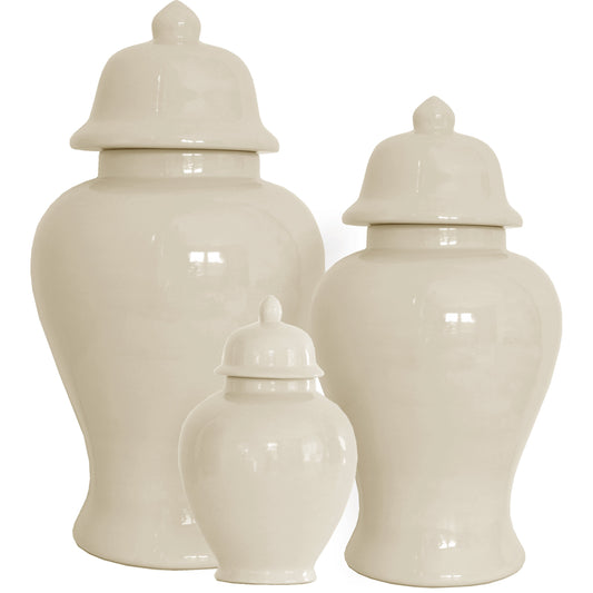 Beige Ginger Jars - TheBOX