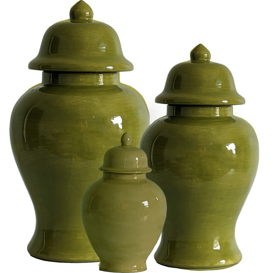 Moss Green Ginger Jars - TheBOX